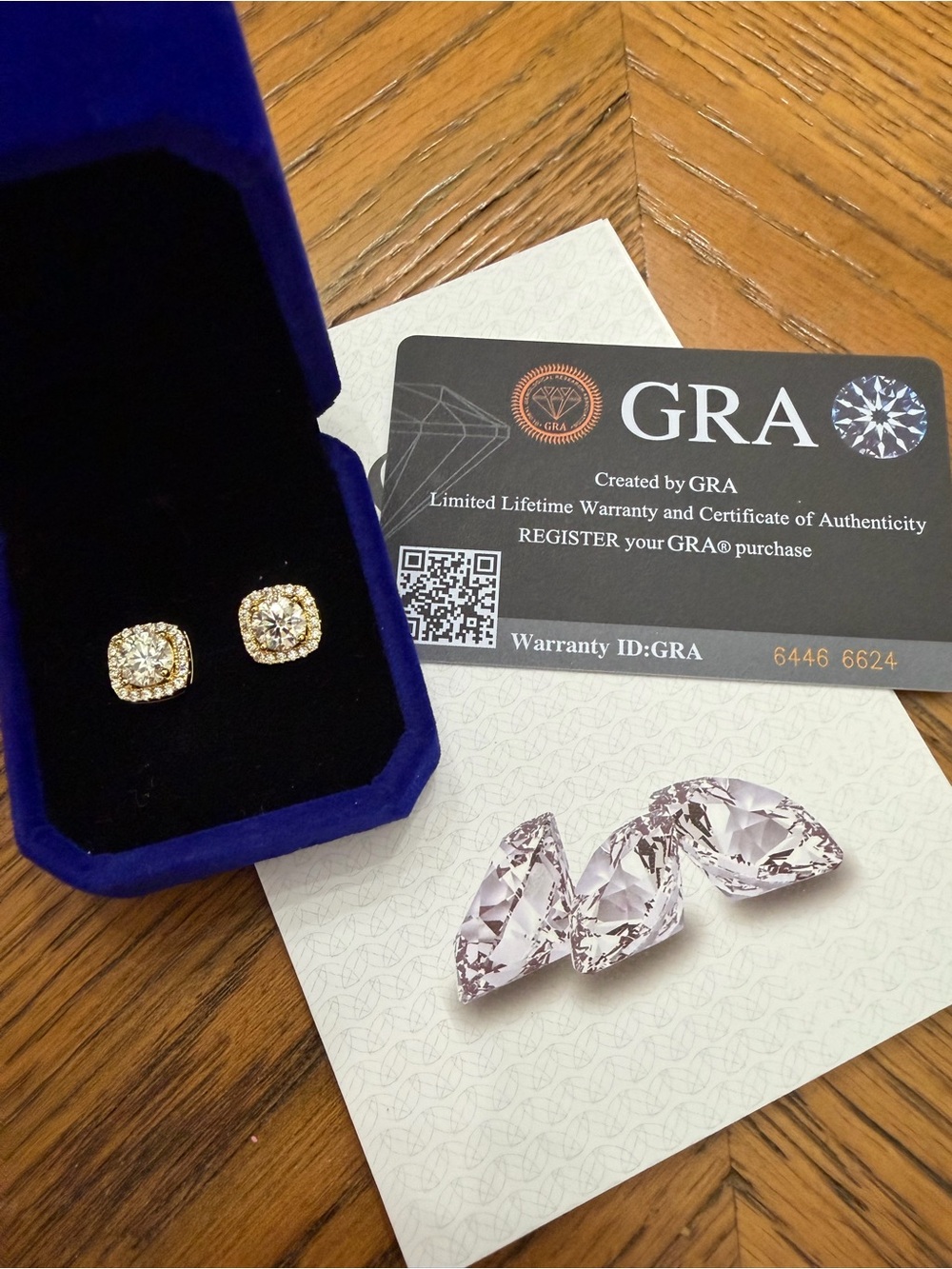 Moissanite Gold Halo Stud Earrings 1CT